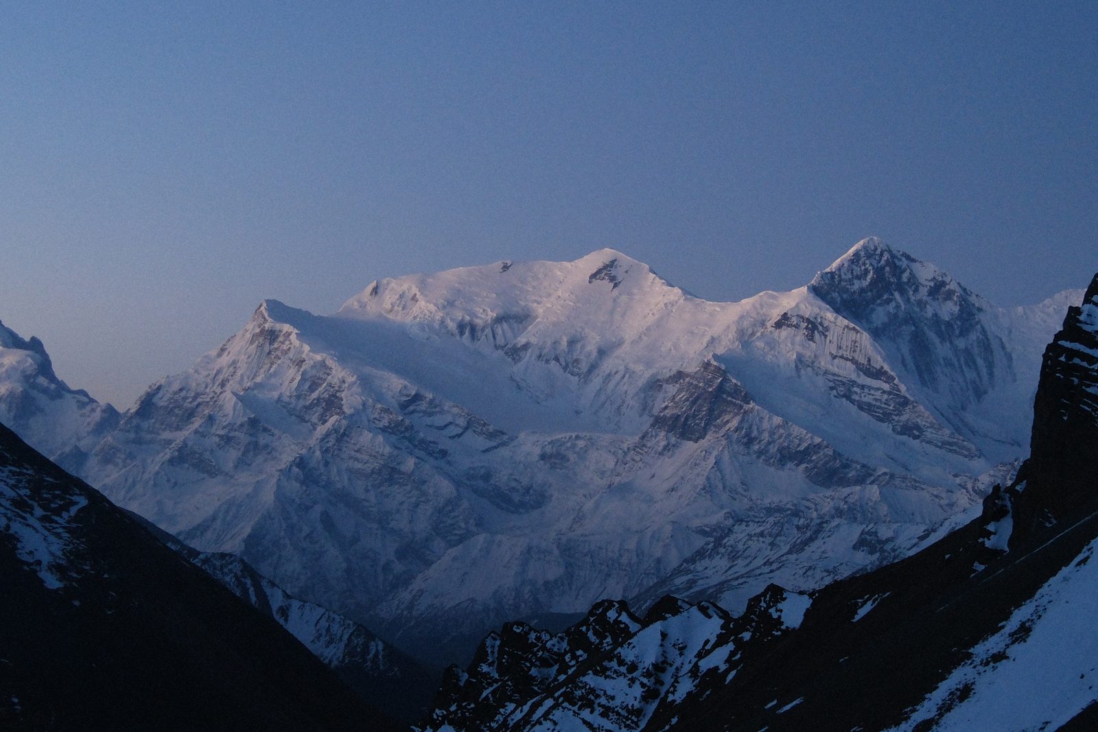 Dawn light on the climb.
