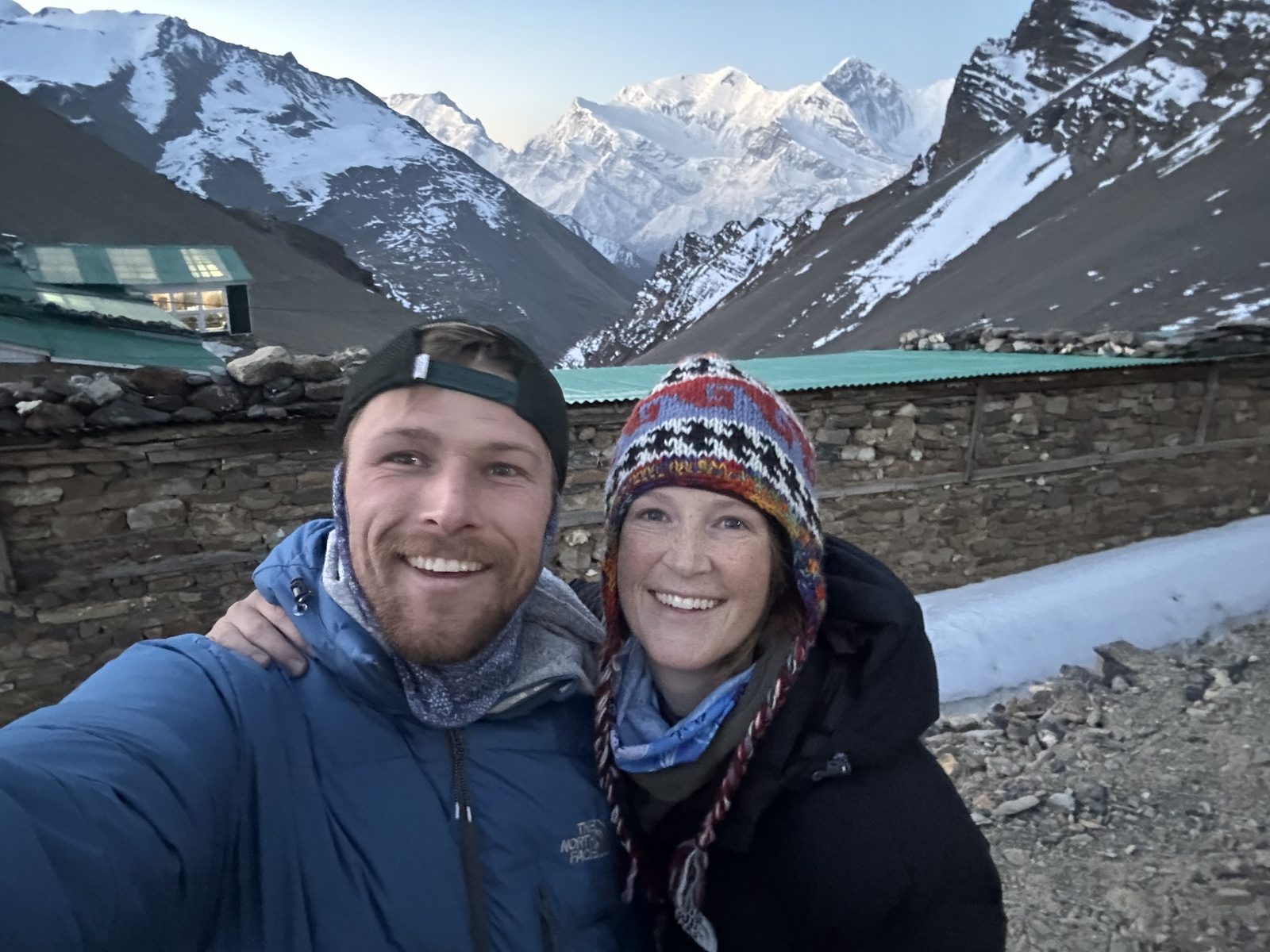 Light hitting the mountains at 4am - freezing and feeling confident.
