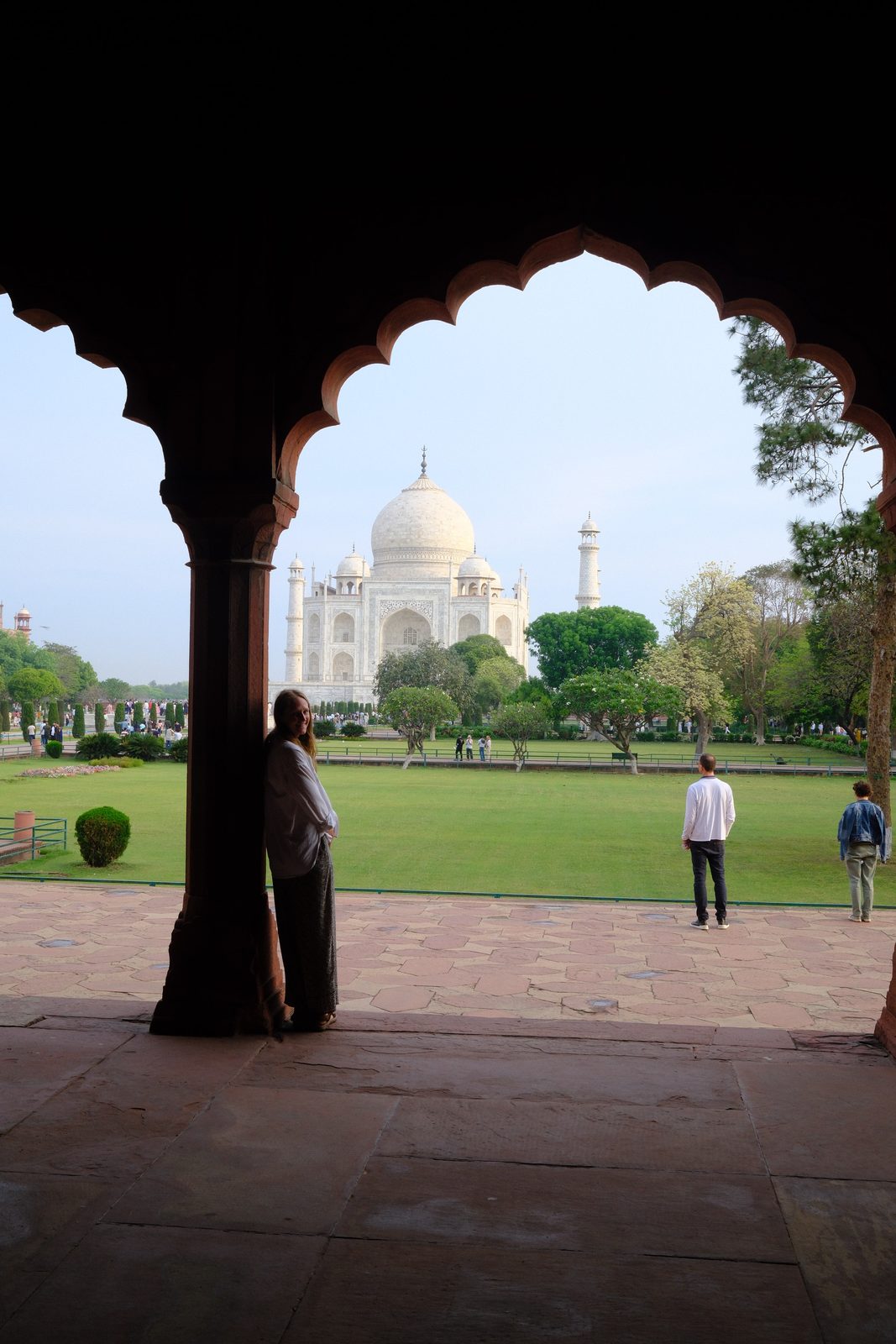Wandering the grounds.