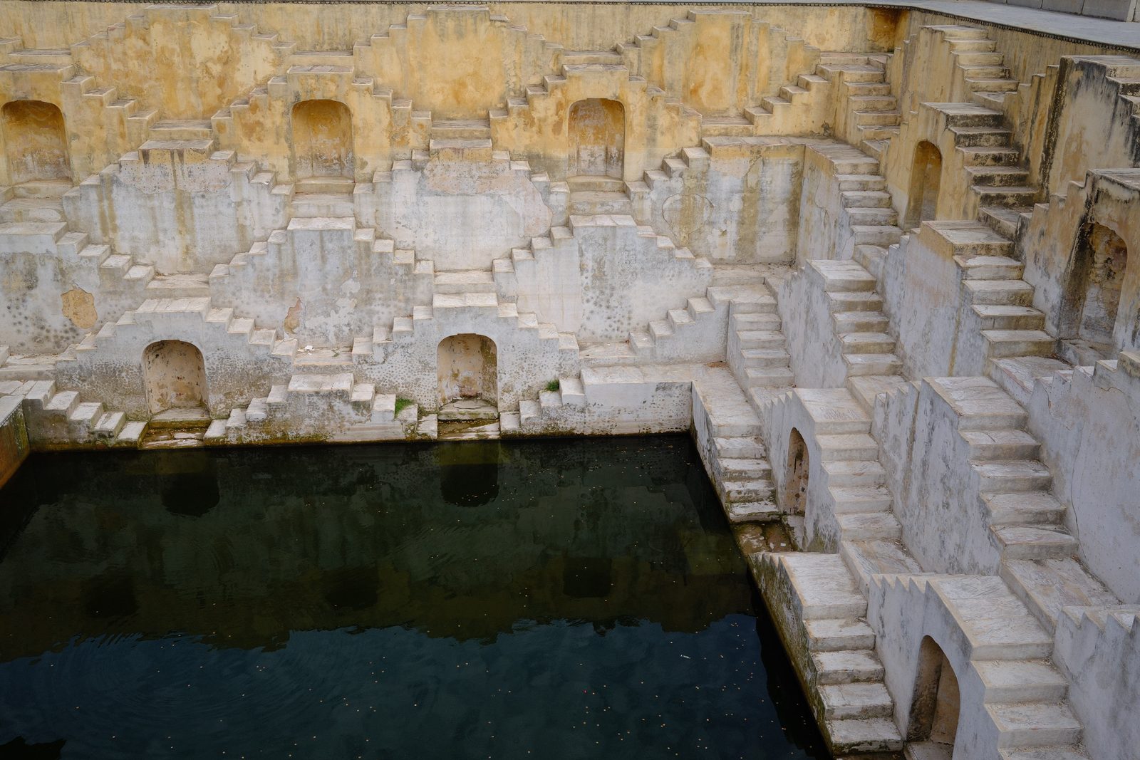 Down into an ancient stepwell.