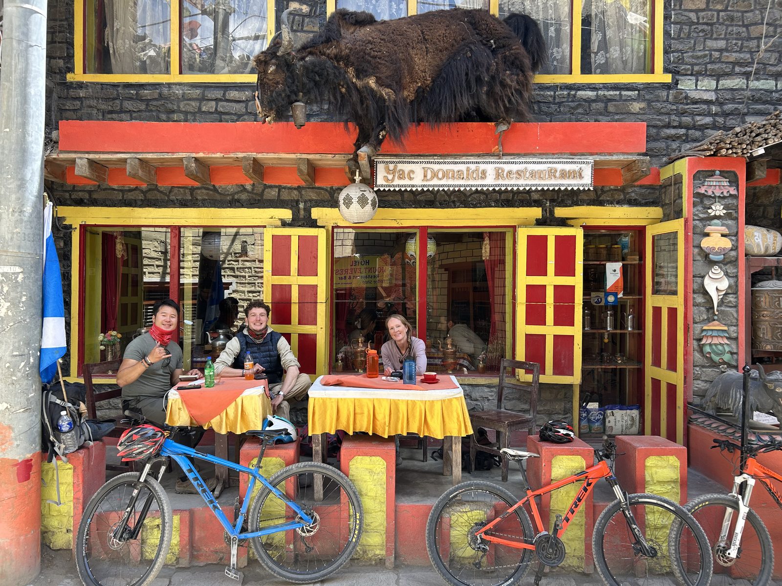 The quirkiest pitstop on the route - Yak Donalds! Surprisingly decent yak burgers.
