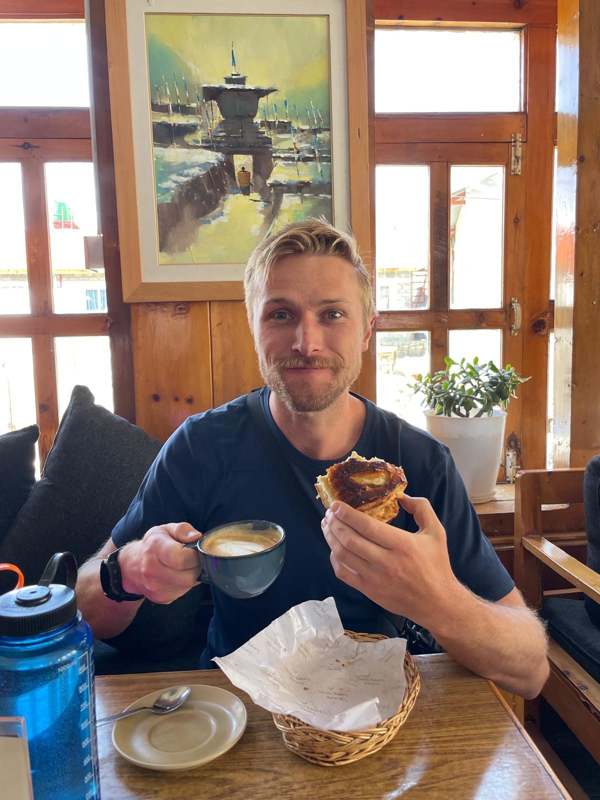 Coffee and pastries at our Teahouse in Manang.