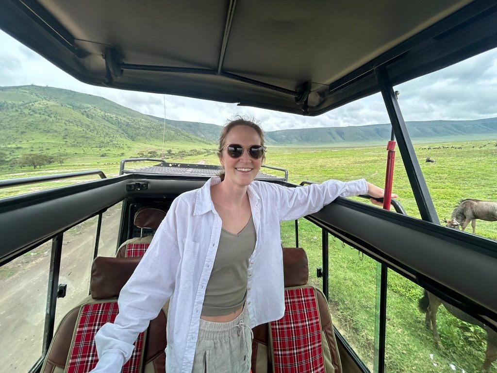 Excited to cruise Ngorongoro Crater.