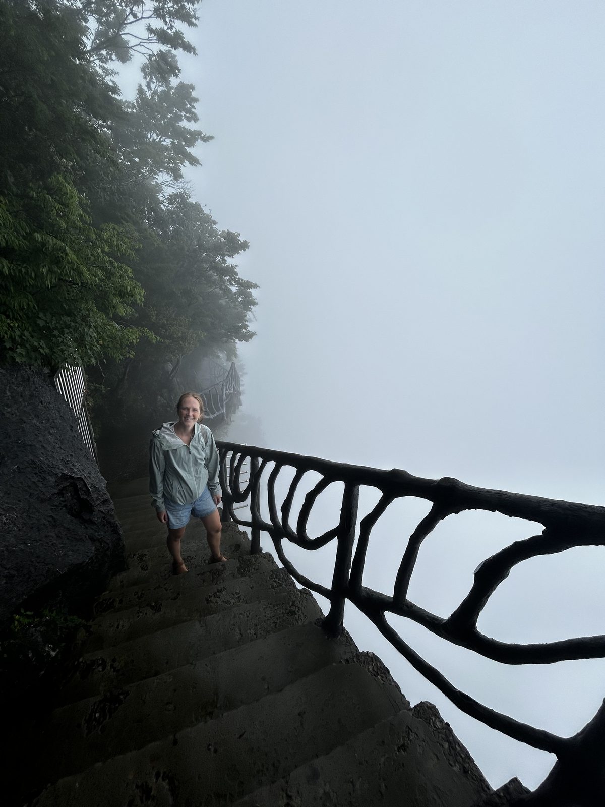 The skywalk along the cliff. Great views...