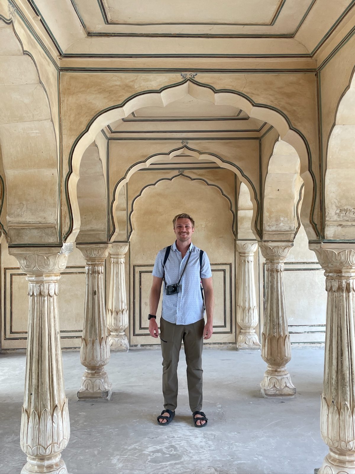 The halls of the Amber Fort. 