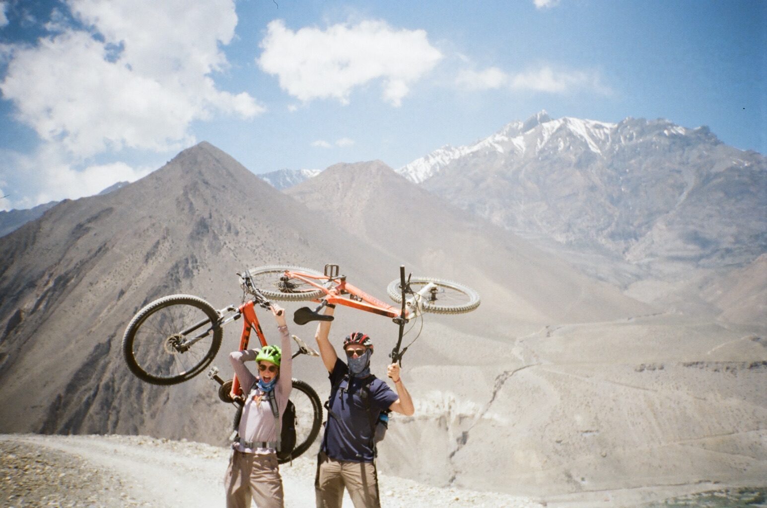 Bikes up — we made it over the pass.