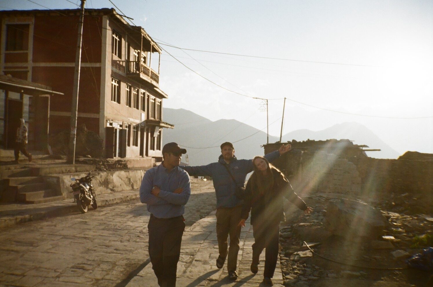 Golden-hour wander through the village.