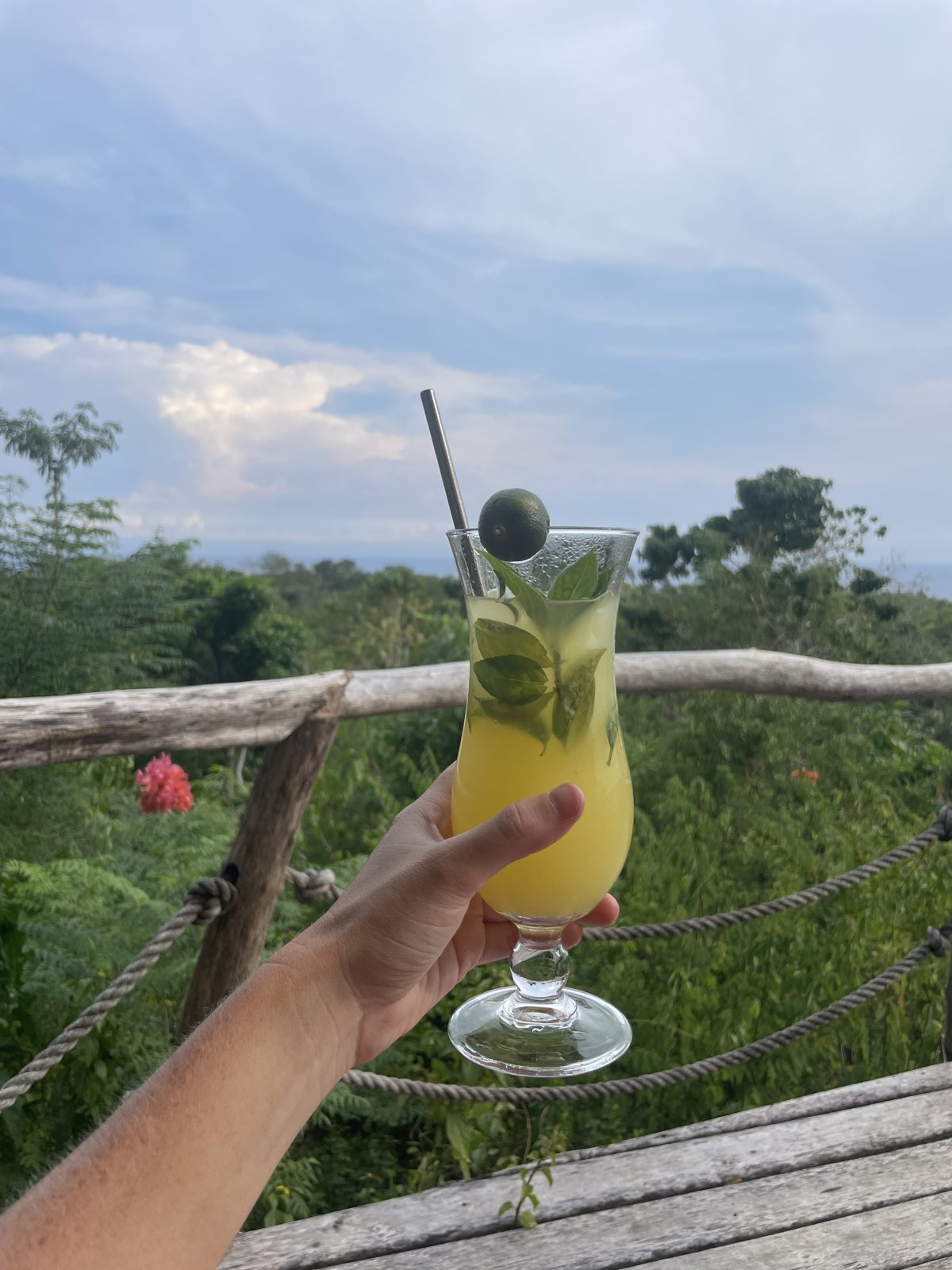 A drink with a view.