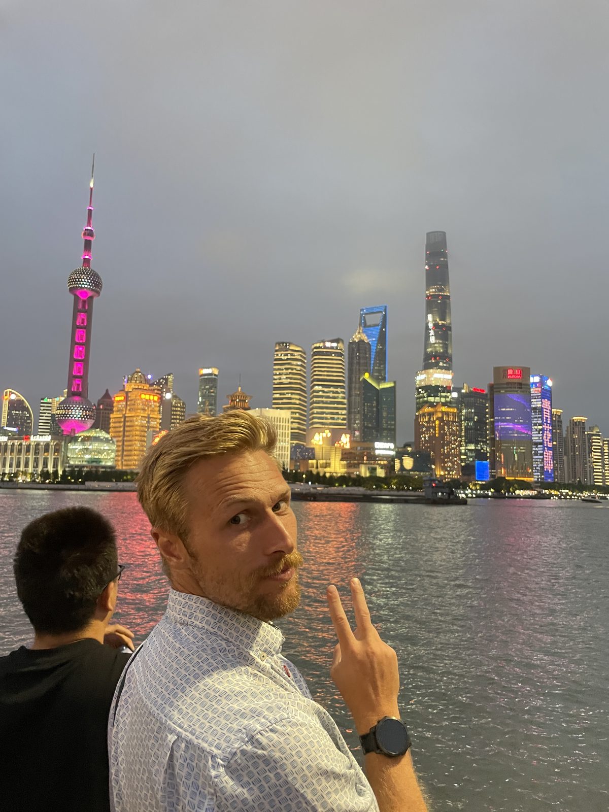 First night on the Shanghai Bund.