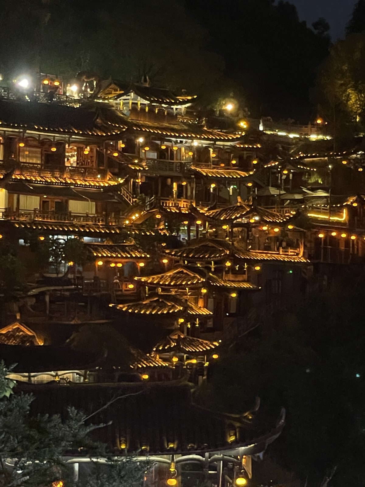 Furong glowing after dark.