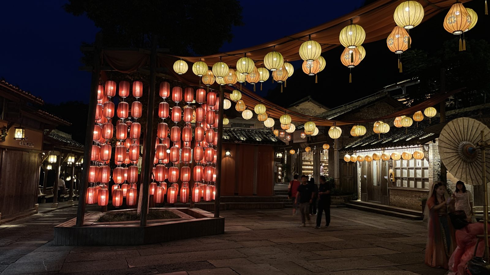 Lanterns everywhere.
